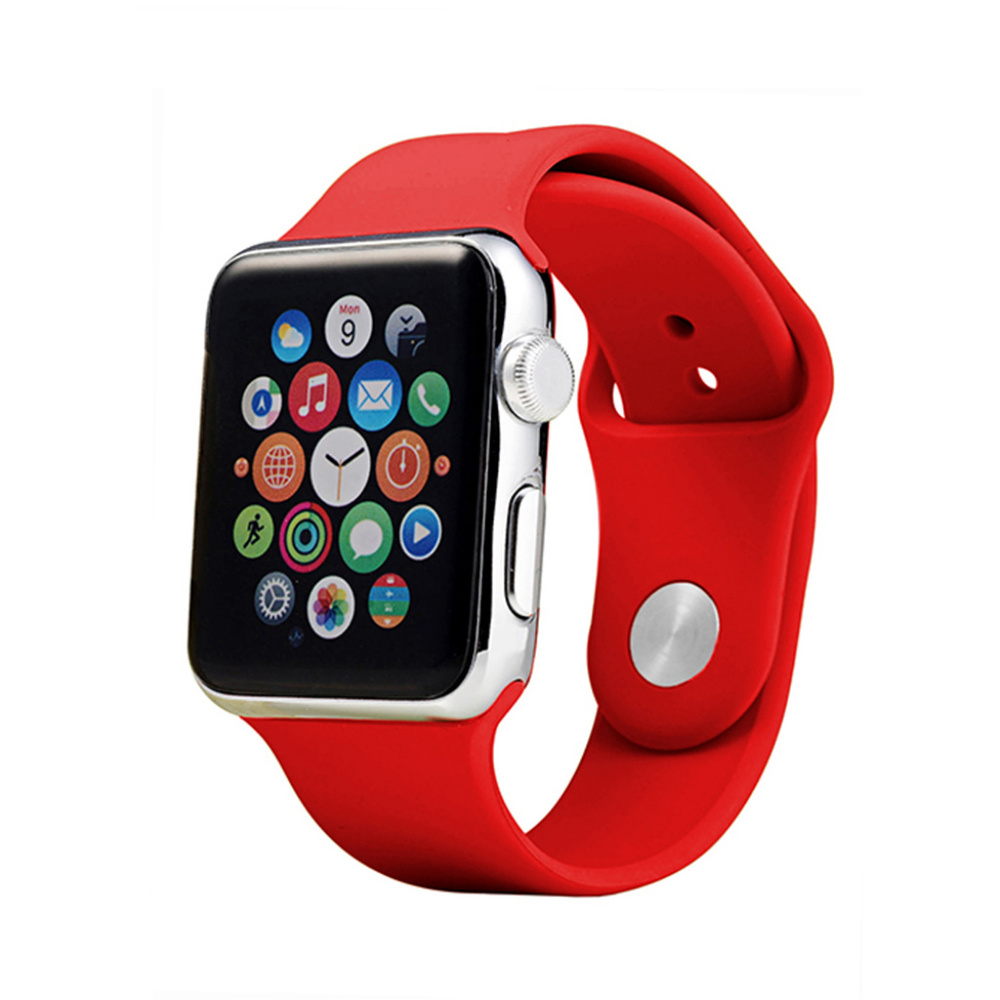 New Apple Watch Silicone Band Red